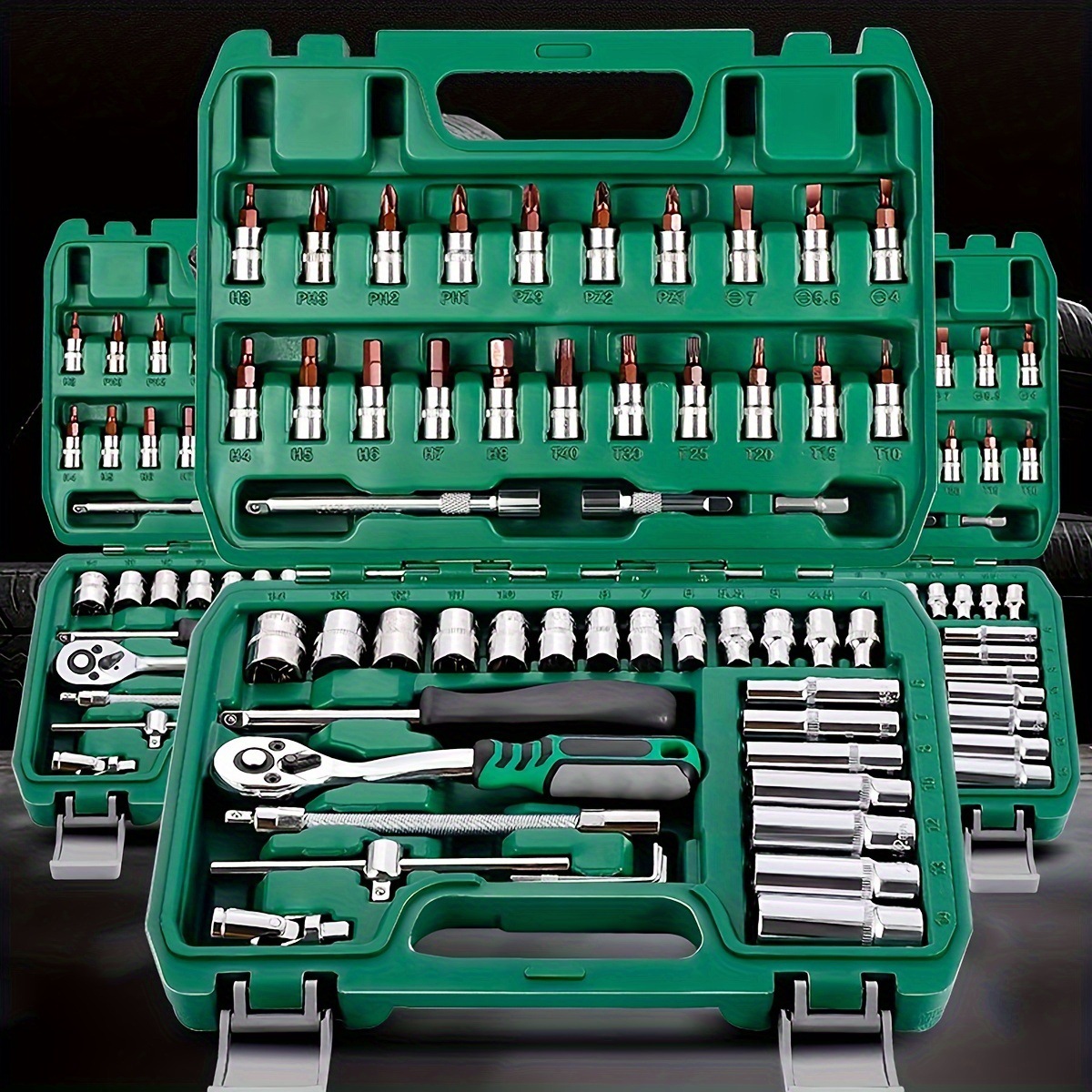 53/151pcs Socket Wrench Set 1/4 3/8 1/2 Ratcheting套筒扳手套