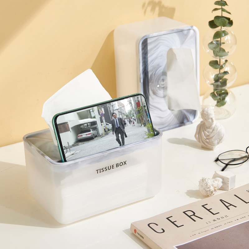 Caja de pañuelos caja de pañuelos hogar sala de estar comedor mesa de café nórdico simple multifuncional creativo lindo control remoto almacenamiento
