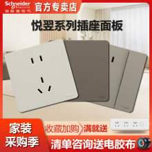 施耐德悦翌系列 新品无框大板家装五孔插座带usb面板插座开关面板