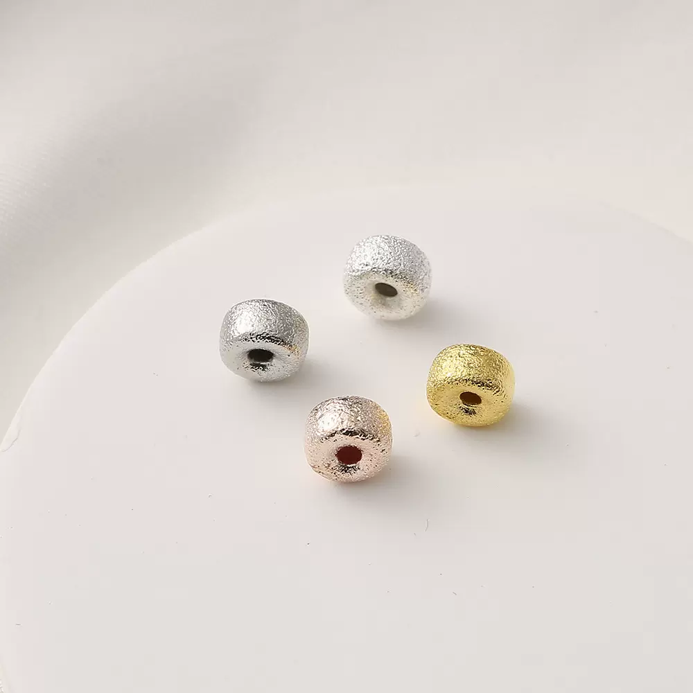 新款铜制车轮磨砂珠4-10mm车轮珠diy饰品串珠手工配件手链隔珠