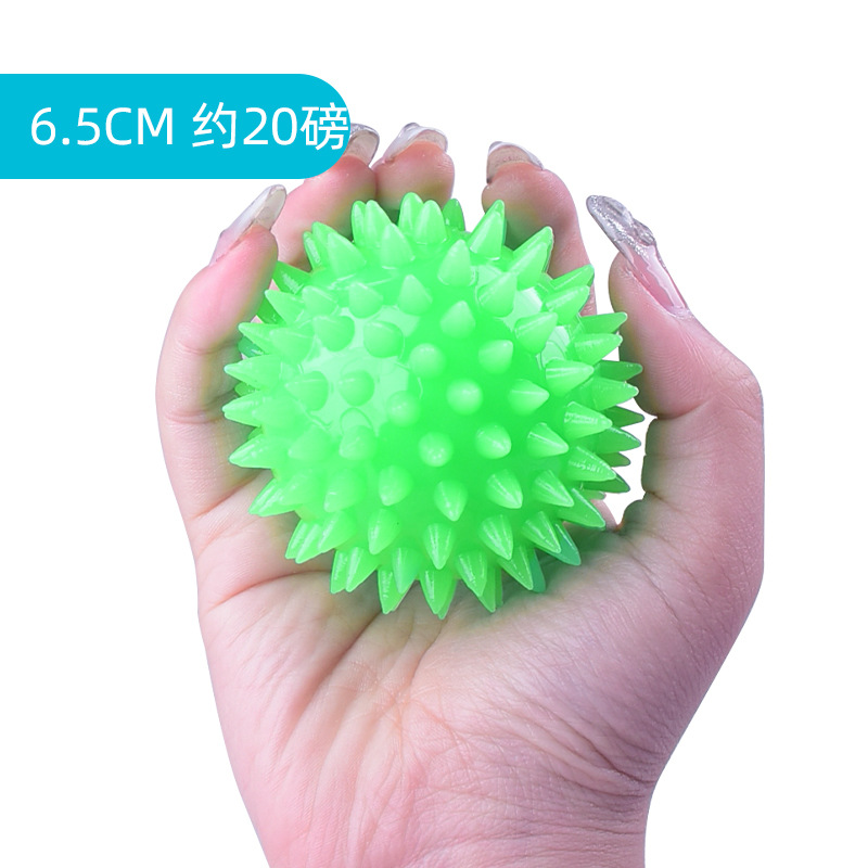 TPR Bola de erizo de cuatro dedos Entrenamiento de agarre primario Bola suave Rehabilitación de ancianos Parálisis parcial Masaje de viento Bola de dedos Práctica de manos