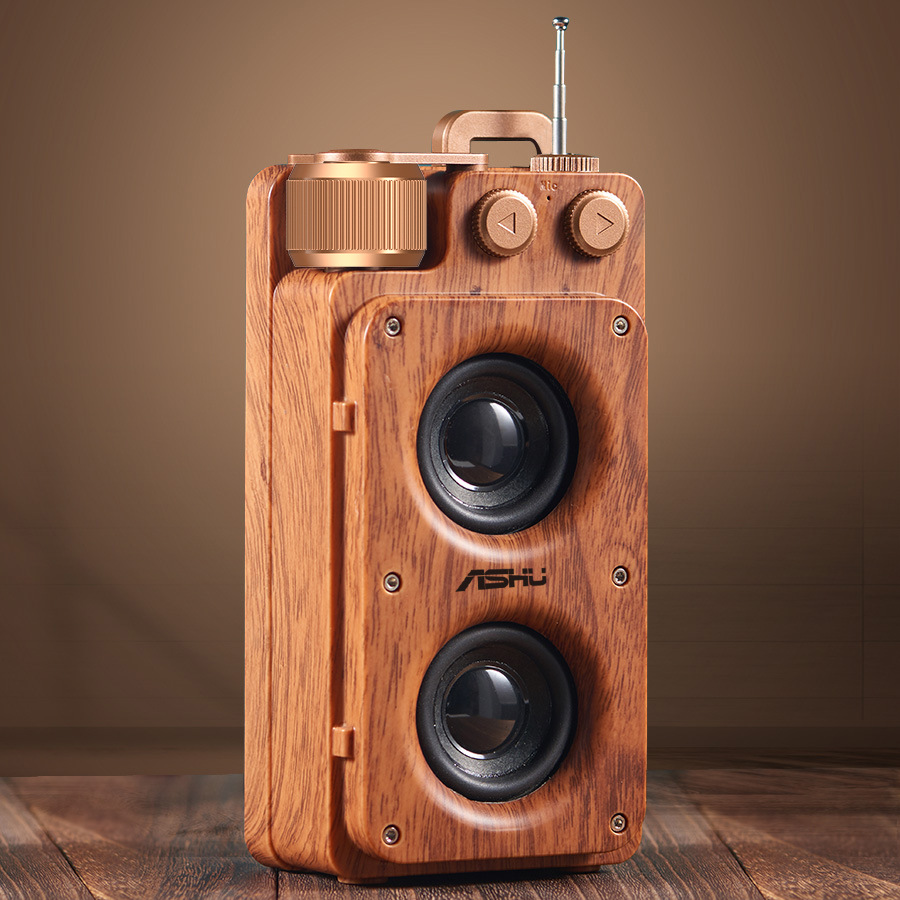 Transfronterizo AS22 retro altavoces Bluetooth nostálgico portátil mini subwoofer radio audio Bluetooth alto valor facial