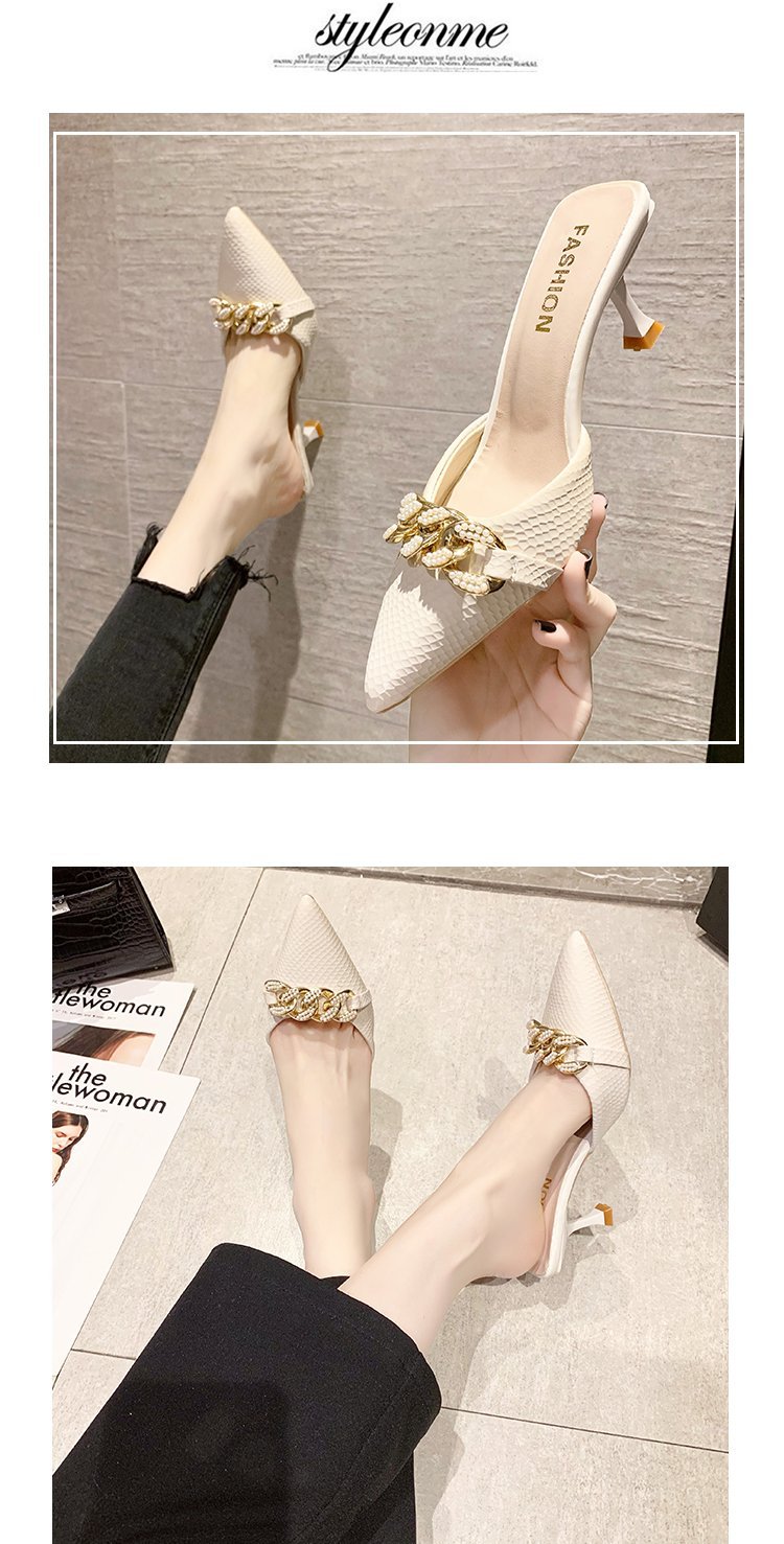 Women's Elegant Solid Color Point Toe Fashion Sandals display picture 8