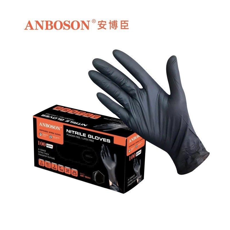Anboshen guantes desechables de nitrilo para lavar platos, limpieza en inglés, guantes domésticos de cocina limpios y duraderos