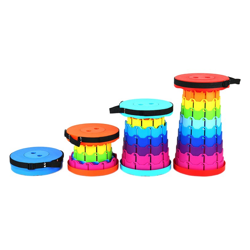 Al Aire Libre Arco Iris plegable taburete silla portátil ajustable Arco Iris retráctil taburete pesca tren retráctil plegable taburete