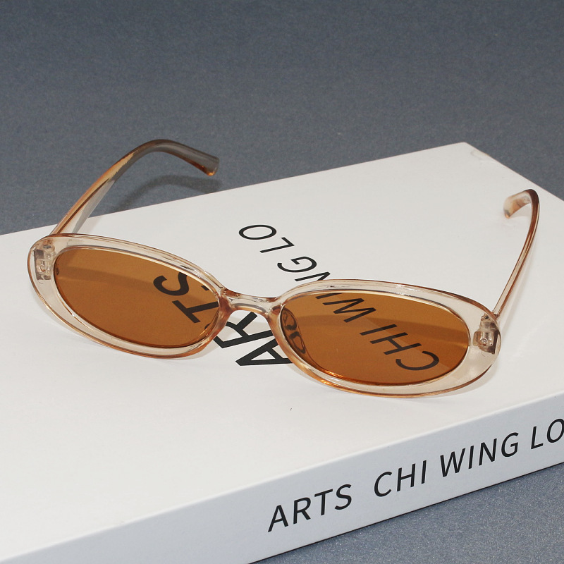 Europa y los Estados Unidos transfronterizos nuevas gafas personales de marco elíptico de tendencia callejera hip-hop gafas de sol para conducir gafas de sol