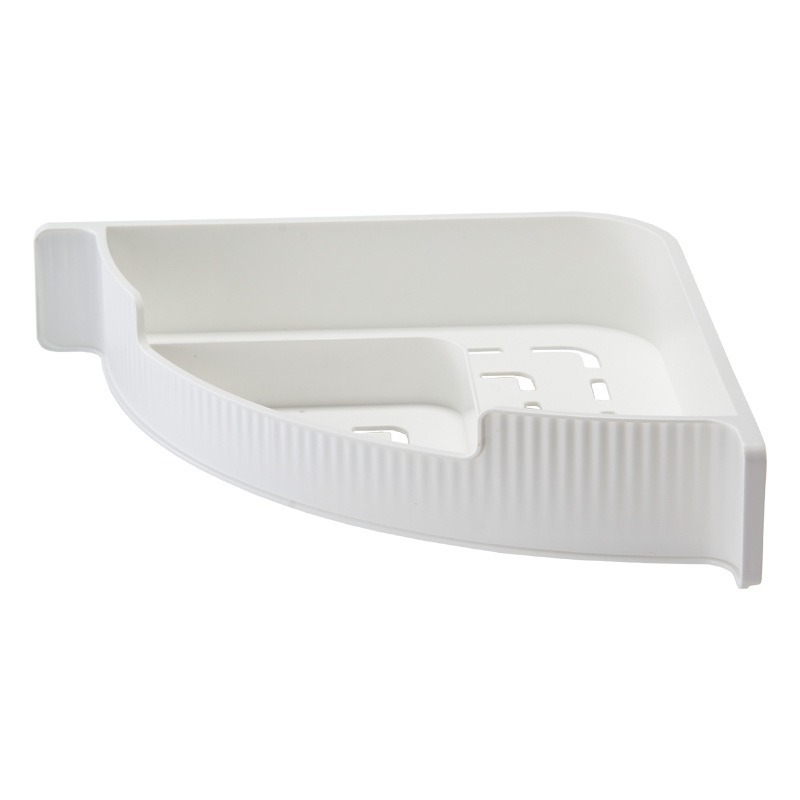 Estante de esquina para baño sin necesidad de taladrar, estante de almacenamiento de pared para baño, tocador o inodoro.