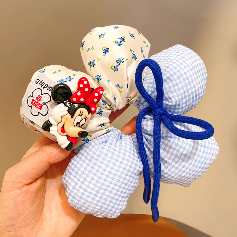 Pequeño libro rojo explosión Mickey punto de onda rojo lindos anillos de cabello peluche lindos anillos de cabello 2025