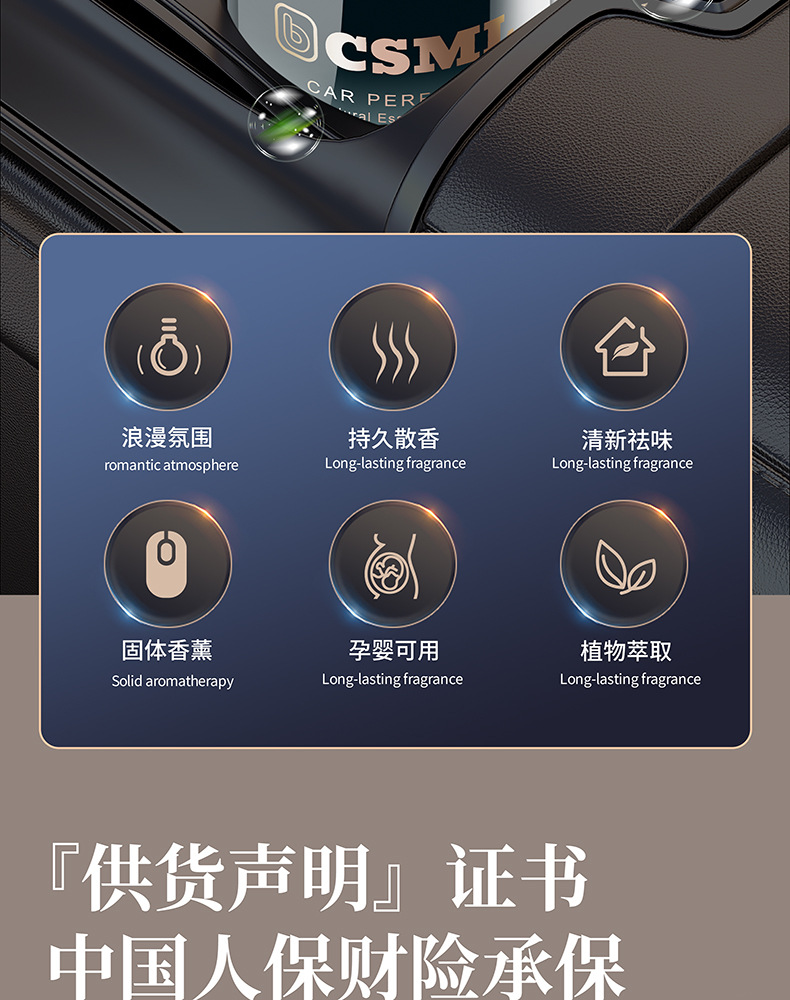 Car Aromatherapy Wholesale Car Home Dual-use Perfume Ornaments Special Odor Removal High-stop Solid Long-lasting Car Interior Balm