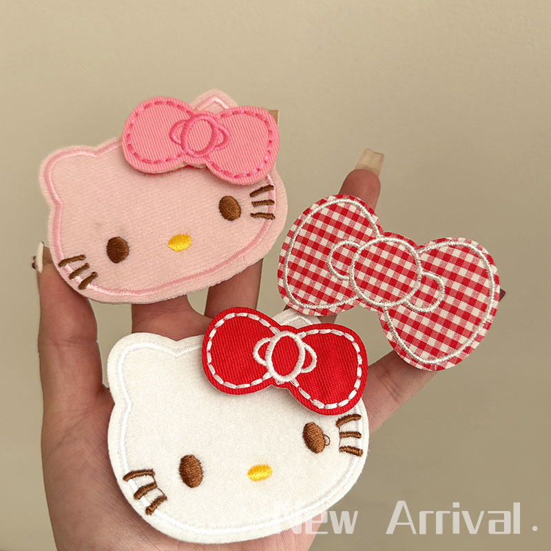Cute Kt Cat Bow Magic Hair Stickers for Children, Women's Style, Non-Damaging Hair Fixing Tool, Baby Hair Stickers