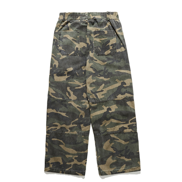 Japanese retro camouflage trousers for men and women