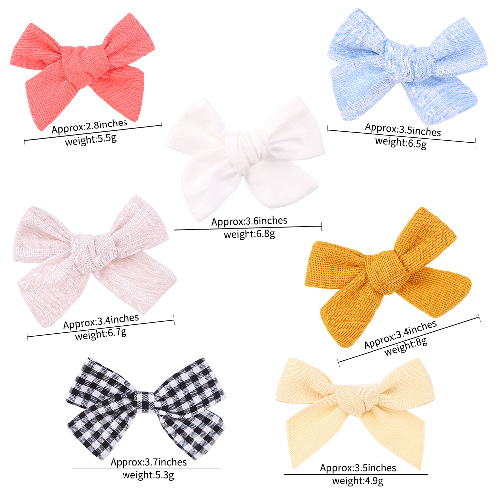 Nihaojewelry Simple Style Bow Fabric Children's Hairpin Set Accessories Wholesale display picture 3