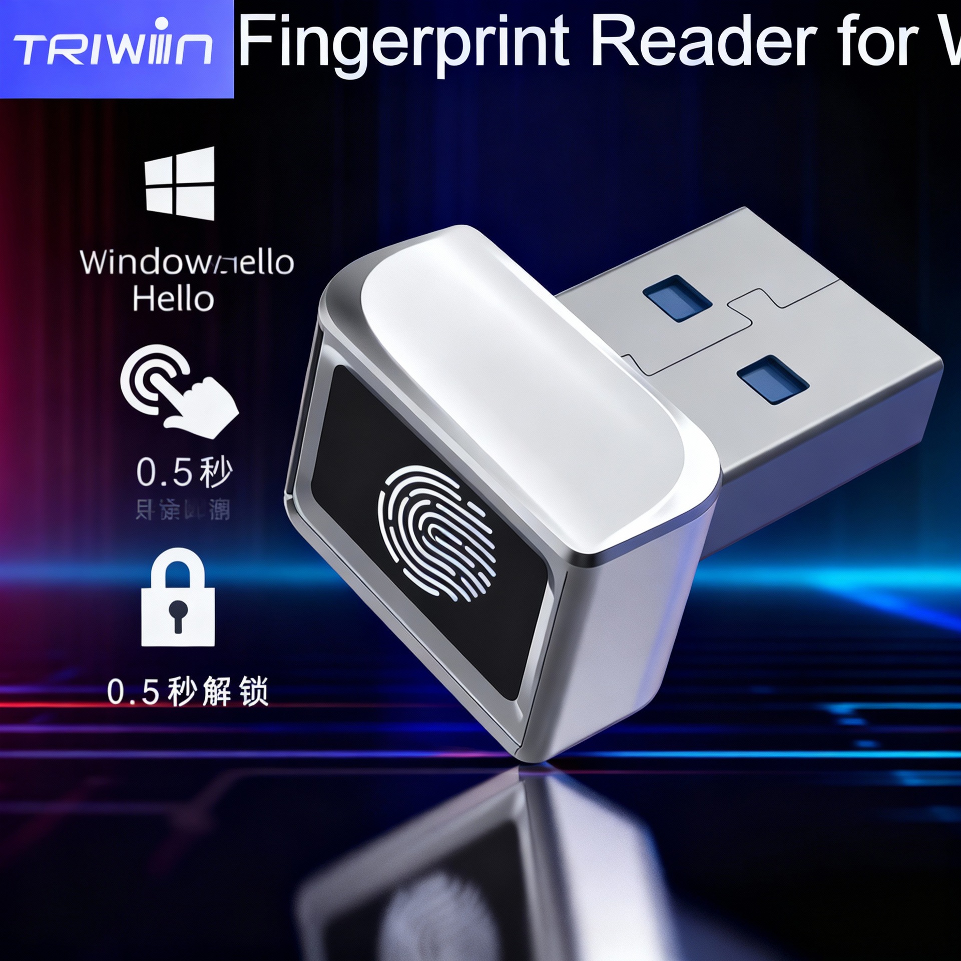 Computer Fingerprint Login Device/Windows Hello Fingerprint Dongle Unlocks Win10/11