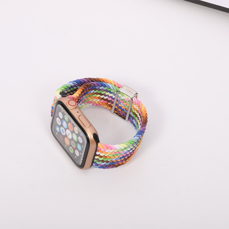 The new Apple Watch strap is a fashionable one-piece magnetic clasp nylon woven iwatch strap undefined