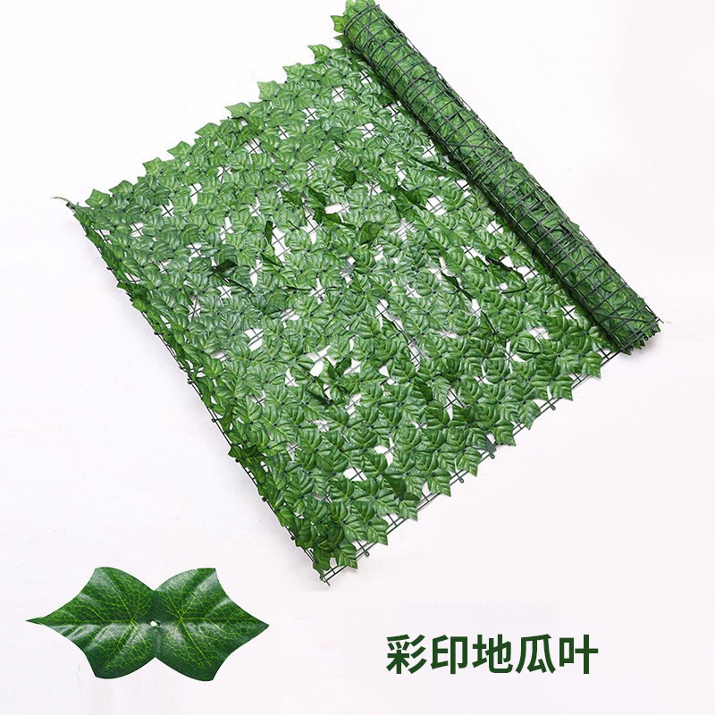 Pared verde decorativa artificial, hojas de potos, valla para balcón o jardín.