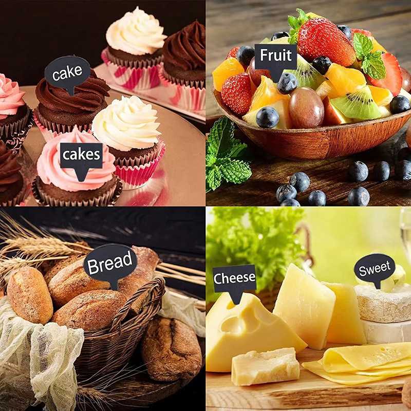 Negro pizarra natural pizarra queso palo cuadrado oval pizarra queso etiqueta queso marca pastel pequeño inserto