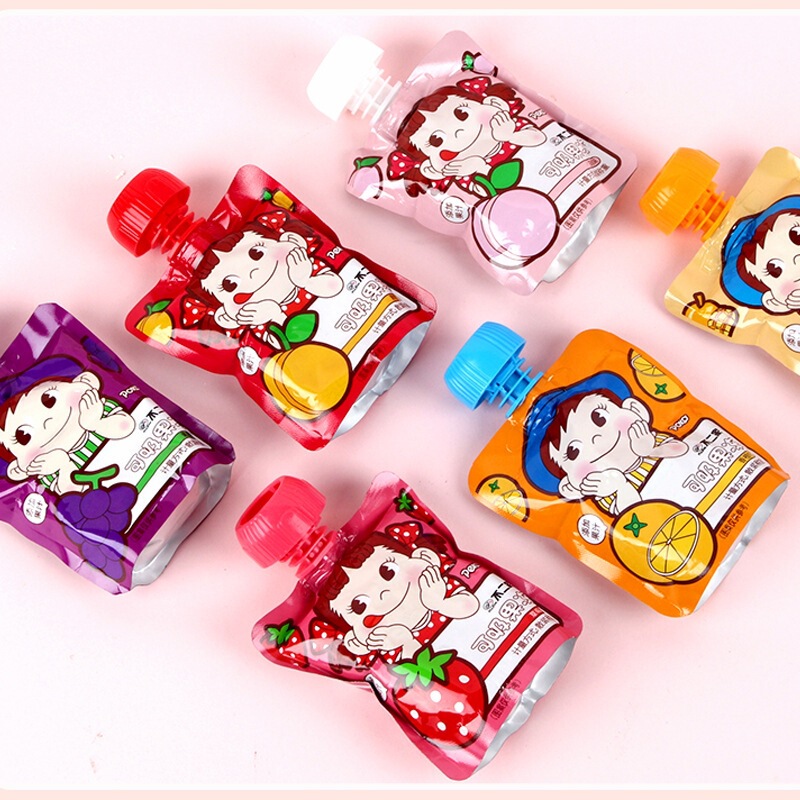 Fujiya Squeeze Jelly Orange, Yellow Peach, Strawberry, Mango Squeeze Fruit Flavor Snacks for Kindergarten, Party Favors Fujiya Squeeze Jelly Orange, Yellow Peach, Strawberry, Mango Squeeze Fruit Flavor Snacks for Kindergarten, Party Favors
