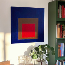 餐边柜装饰画适合餐厅餐桌多巴胺包豪斯风格挂画孟菲斯高端后现代