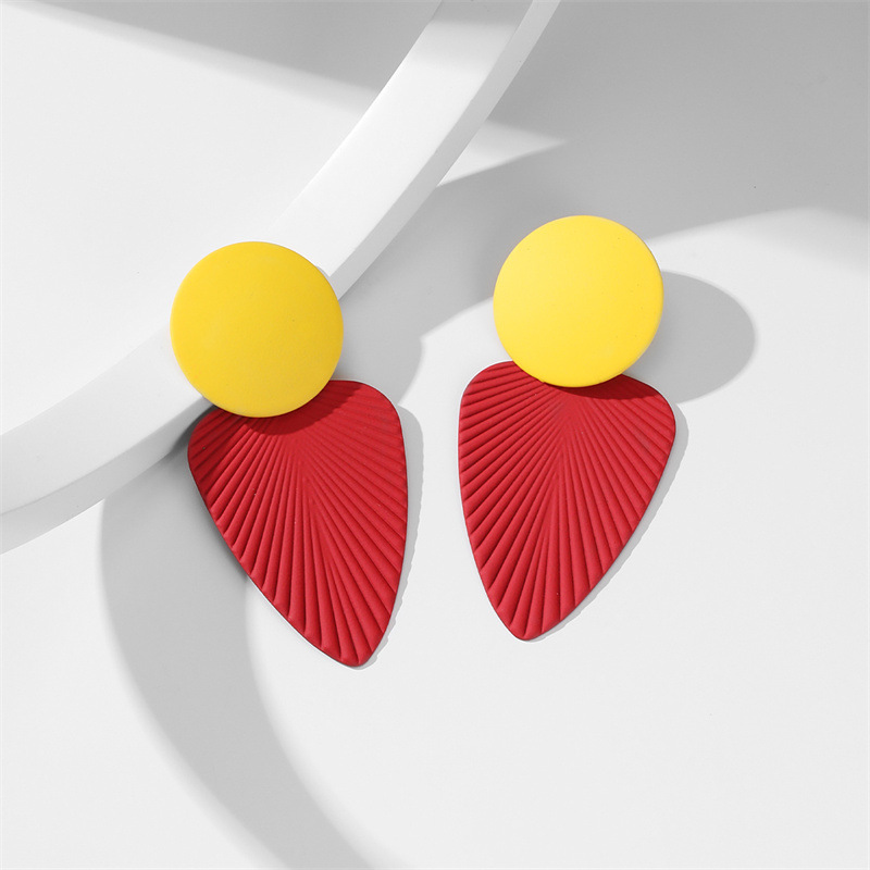 Fashion Leaf Alloy Plating Women's Earrings display picture 2