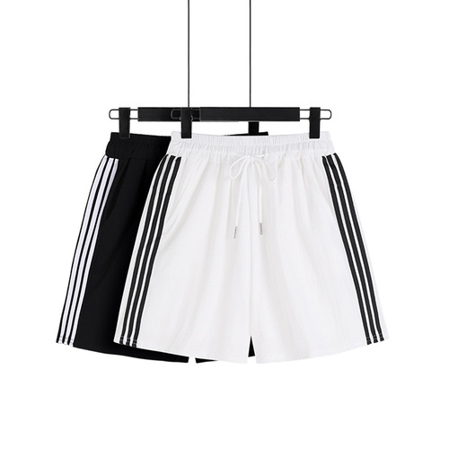Sports shorts women's 2026 summer thin loose Korean ins fashionable all-match high-waist straight Hong Kong-style five-quarter pants