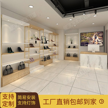 鞋墙展示柜直播间女鞋加固鞋架展示包包落地式多层陈列柜子商用