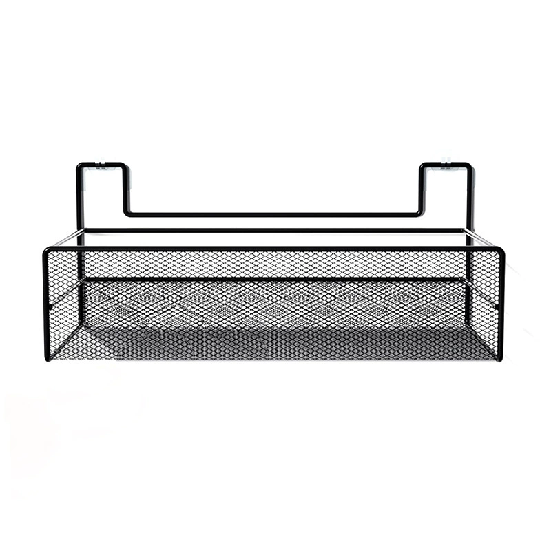Hole-free wall-mounted hanging basket dormitory debris storage artifact kitchen bathroom multi-functional storage rack