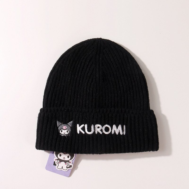 サンリオ刺繍ニット帽かわいい防風耳保護冬保温クロミ玉桂犬美楽ティ帽子萌え|undefined