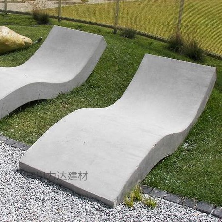 清水混凝土预制挂板异形坐凳清水砼景观构件 灰色简约