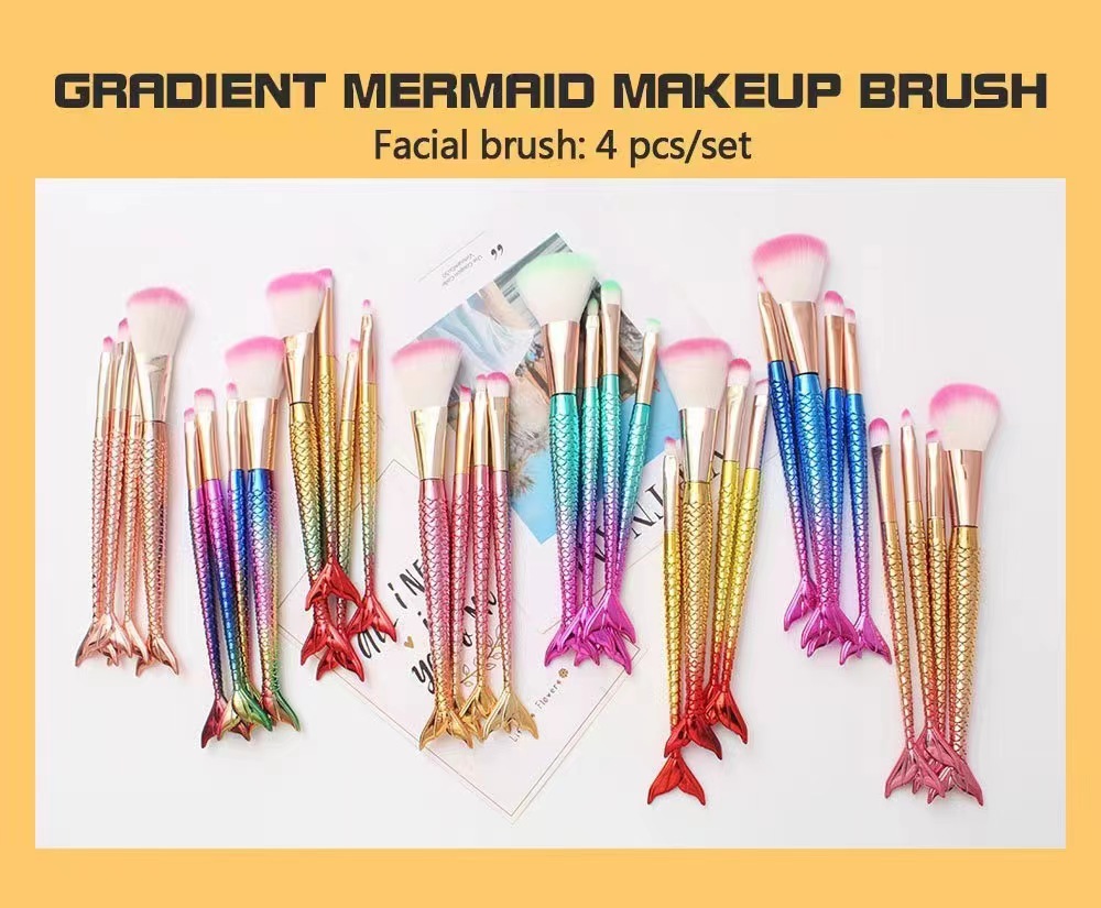 Gold-red gradient makeup brush