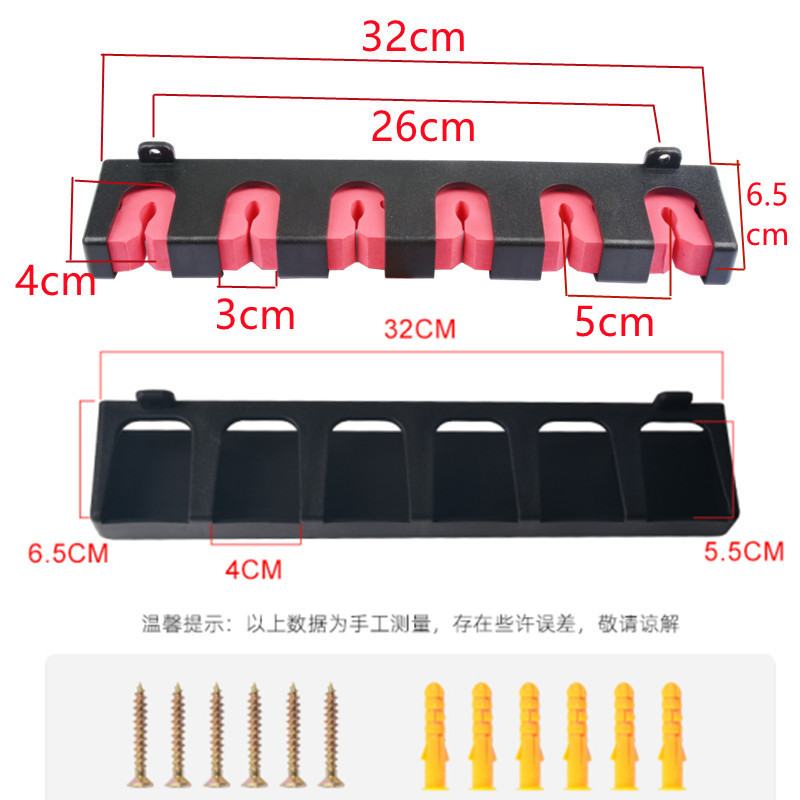 Soporte negro vertical de 6 agujeros rojo EVA