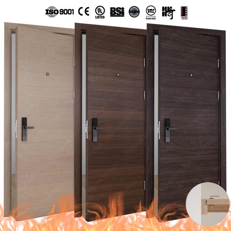 Cross-Border Wooden Door Factory Apartment Hotel Wooden Fire Door American Standard Ul Fire Door Bsen British Standard European Standard Fireproof Wooden Door Cross-Border Wooden Door Factory Apartment Hotel Wooden Fire Door American Standard Ul Fire Door Bsen British Standard European Standard Fireproof Wooden Door