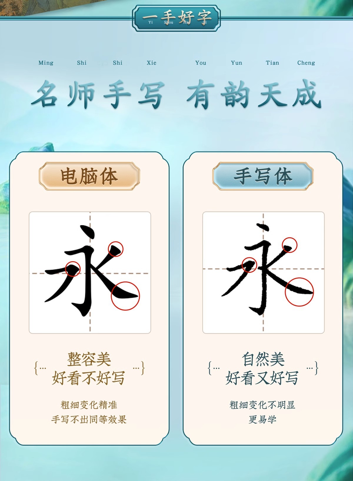 【中国直邮】 六品堂 长卷轴字帖 5张套装 送钢笔 临摹练字 成人正楷 硬笔书法 送礼 礼品