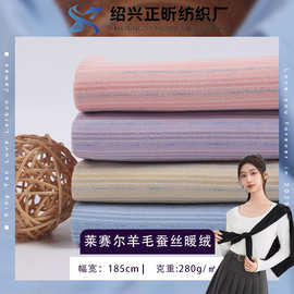 莱赛尔羊毛蚕丝暖绒 秋冬时装家纺玩具抱枕面料厂家现货