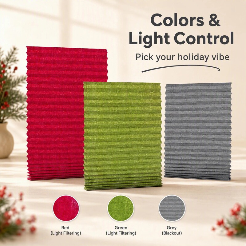 Easy Curtain Cross-Border Christmas Embossed Self-Adhesive Pleated Curtains Semi-Blackout Curtains No-Drill Halloween Blinds Wholesale Easy Curtain Cross-Border Christmas Embossed Self-Adhesive Pleated Curtains Semi-Blackout Curtains No-Drill Halloween Blinds Wholesale
