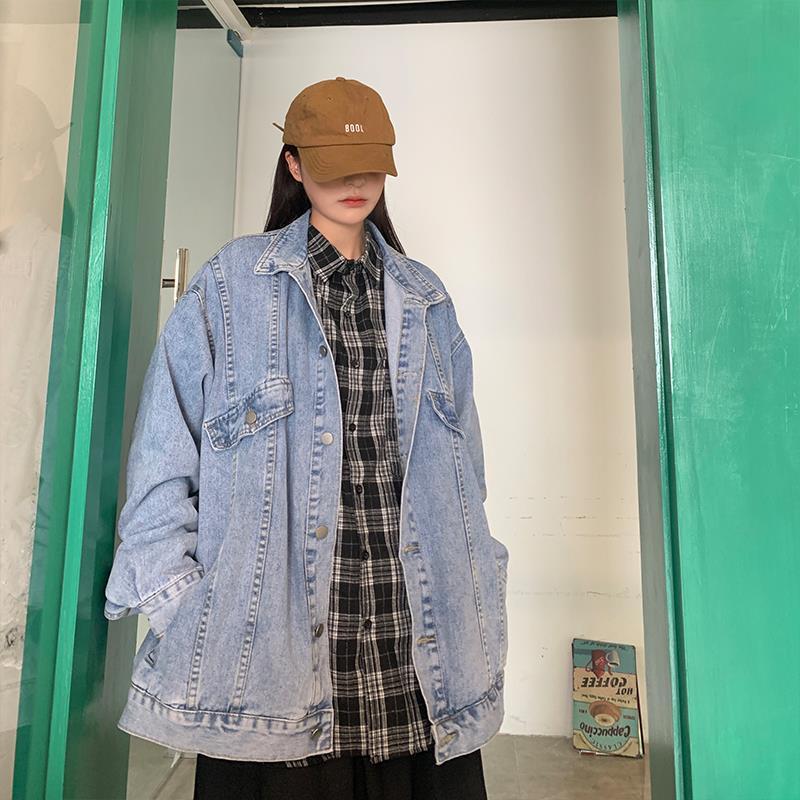 Denim Jacket for Women 2026 Autumn and Spring Korean Style Loose Lazy Bf Hong Kong Style Retro Jacket Top Autumn