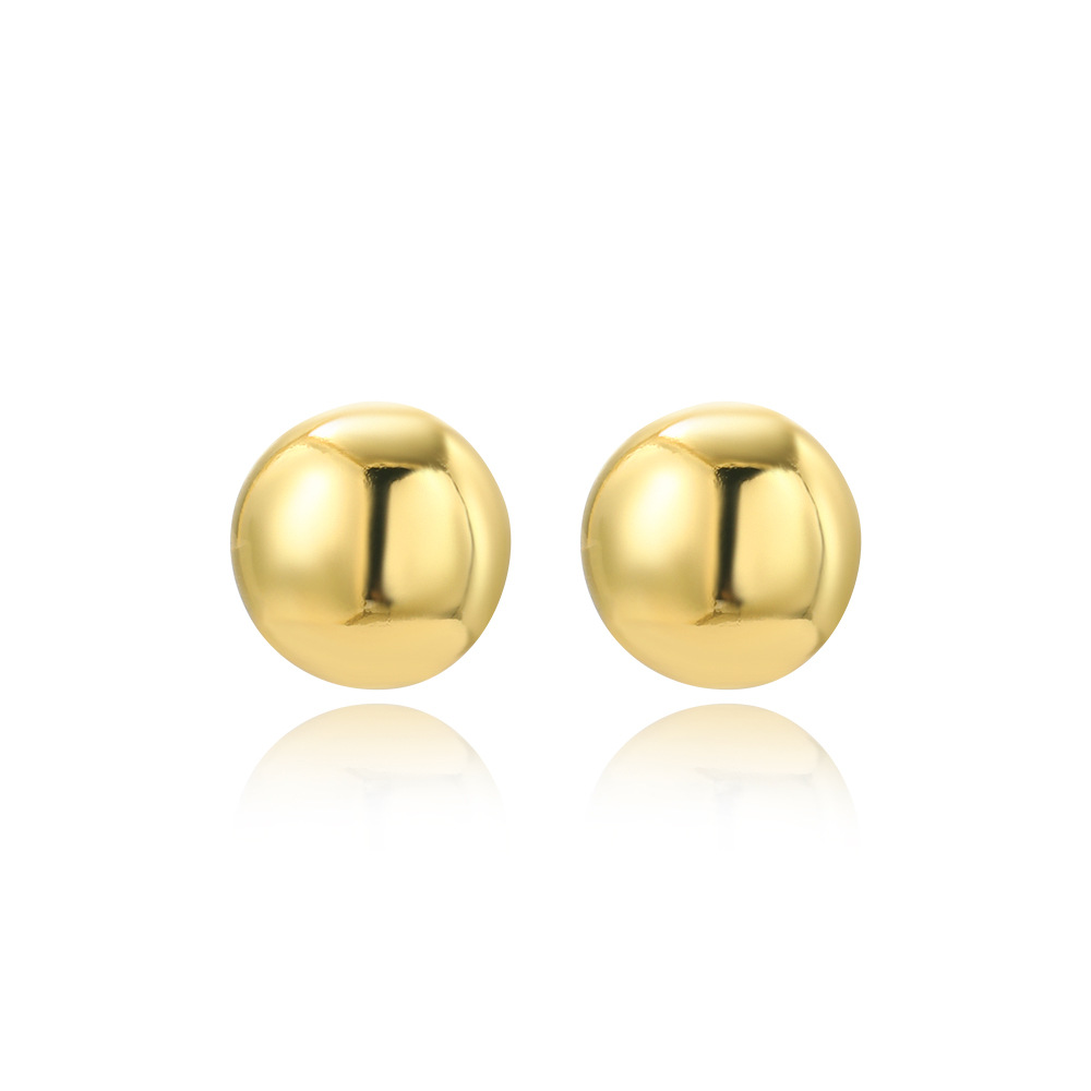6g Weight Copper Ear Needle Material Ear Studs Classification 1 Pair Simple Style Classic Style Solid Color Plating Copper Ear Studs