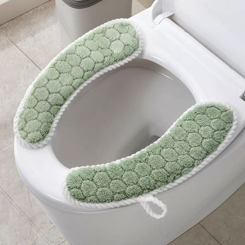 Otoño y invierno cómodos, protección del medio ambiente, moda, almohadilla de inodoro gruesa de dos piezas, cojín de asiento de cuatro estaciones.