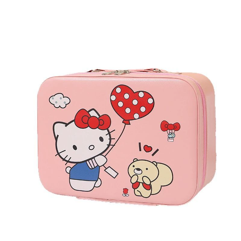 Портативное зеркальное мультяшное зеркало Sanrio, косметичка, система хранения