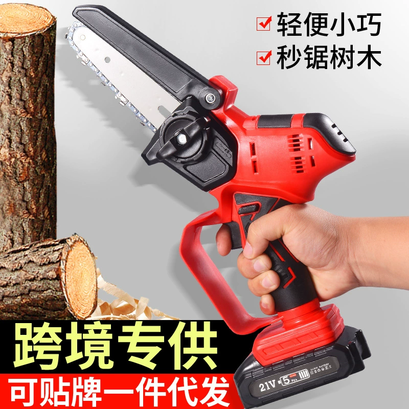 6-дюймовая маленькая перезаряжаемая Электрическая цепная пила садовая лесозаготовительная Электрическая цепная пила литиевая мини-Одноручная бензопила