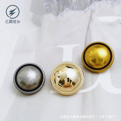 金属纽扣圆形细边合金钮扣西装皮草大衣毛衣开衫针织外套装饰扣子