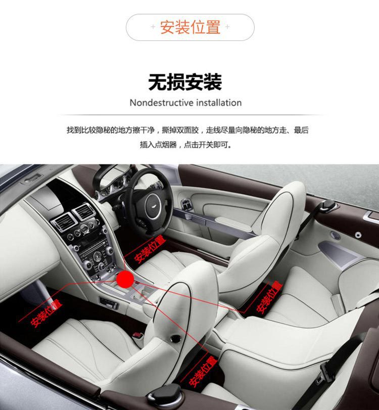 Car Atmosphere Lights 4 in 1 Foot Light Interior LED Decorative Lights