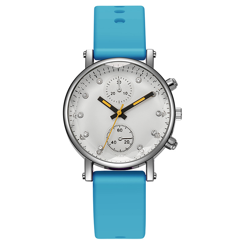 Student Fresh New Quartz Electronic Women's Silicone Tape Watch_voghion.com