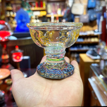 佛具用品佛龛供桌香炉供碗摆件加厚水晶供杯八吉祥圣水杯净水杯