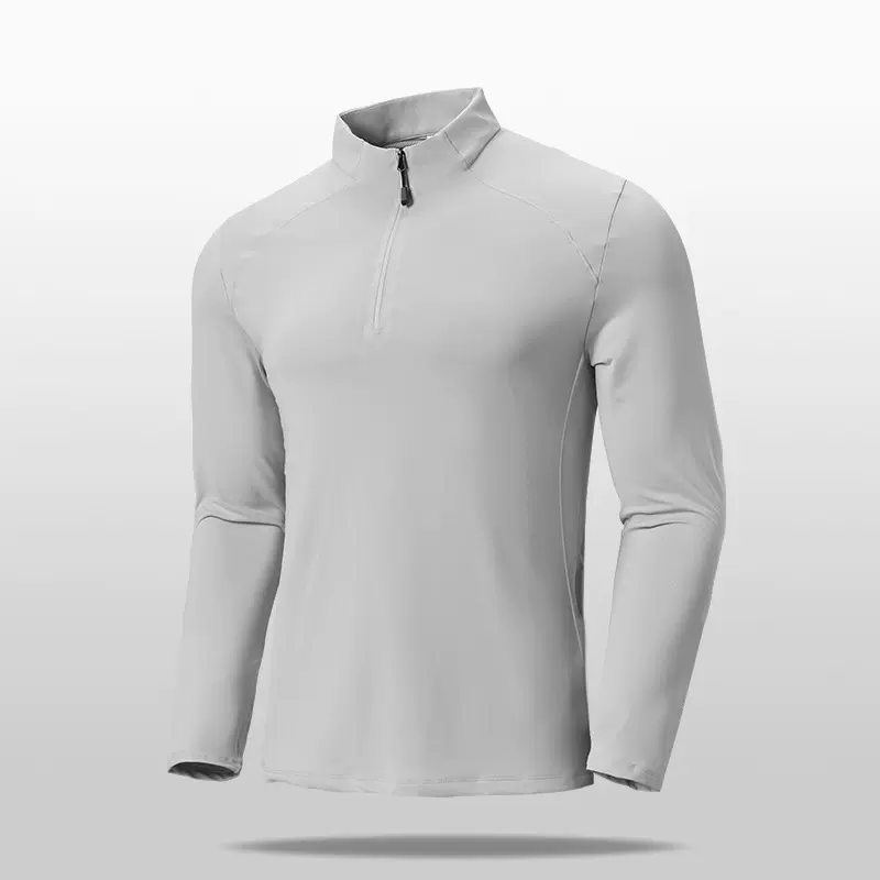 鸟家长袖半拉链商务男秋季新款时尚都市立领内搭上衣户外T恤休闲