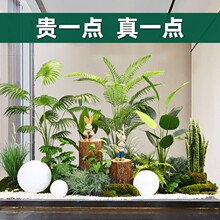 仿真绿植造景盆栽景观假树室内楼梯下套餐装饰欧式橱窗植物旅人蕉