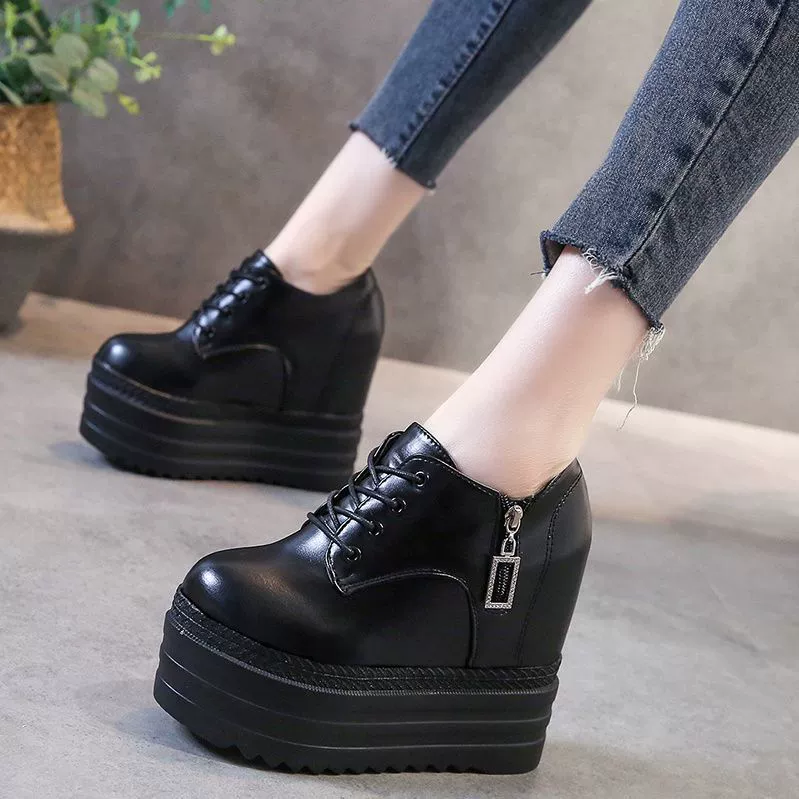 Кроссовки «dad shoes» для женщин, толстая подошва платформа 12 см (внутренний подъём), сетка, мягкая подошва