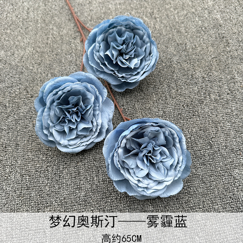 Artificial Rosa sola franela Rosa flor artificial boda decoración del hotel decoración del hogar arreglo de flores flor artificial Rose