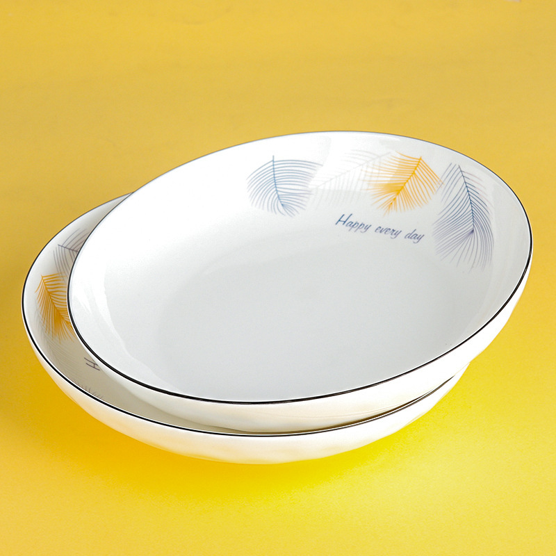 4角皿家庭用陶磁器深皿電子レンジ料理皿料理皿クリエイティブ皿2025新型ネット赤林達|undefined