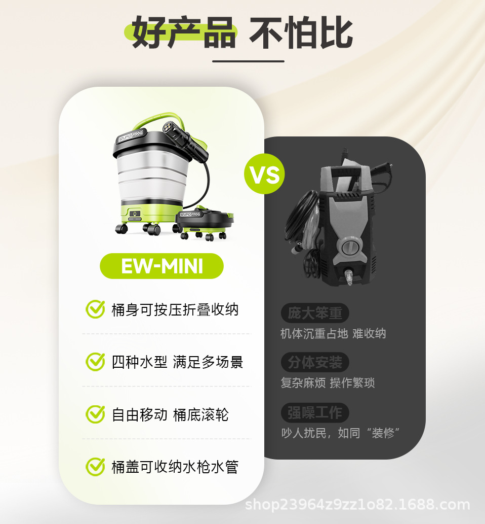 Folding Water Tank Wireless High-Pressure Car Washer 12L Large Capacity Cross-Border Hot-Selling Car-Mounted Household Cleaning Device