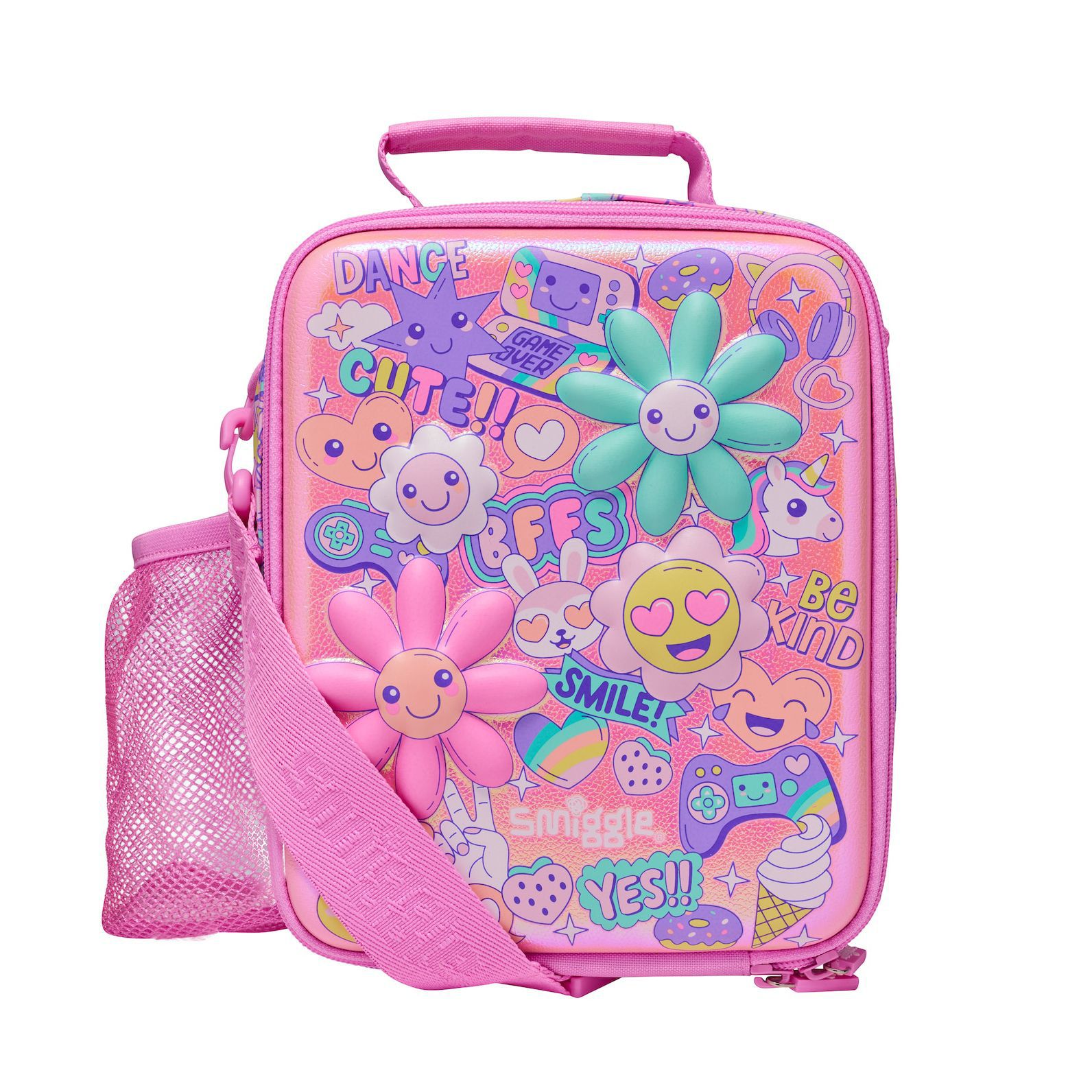 New pink sunflower vertical meal bag